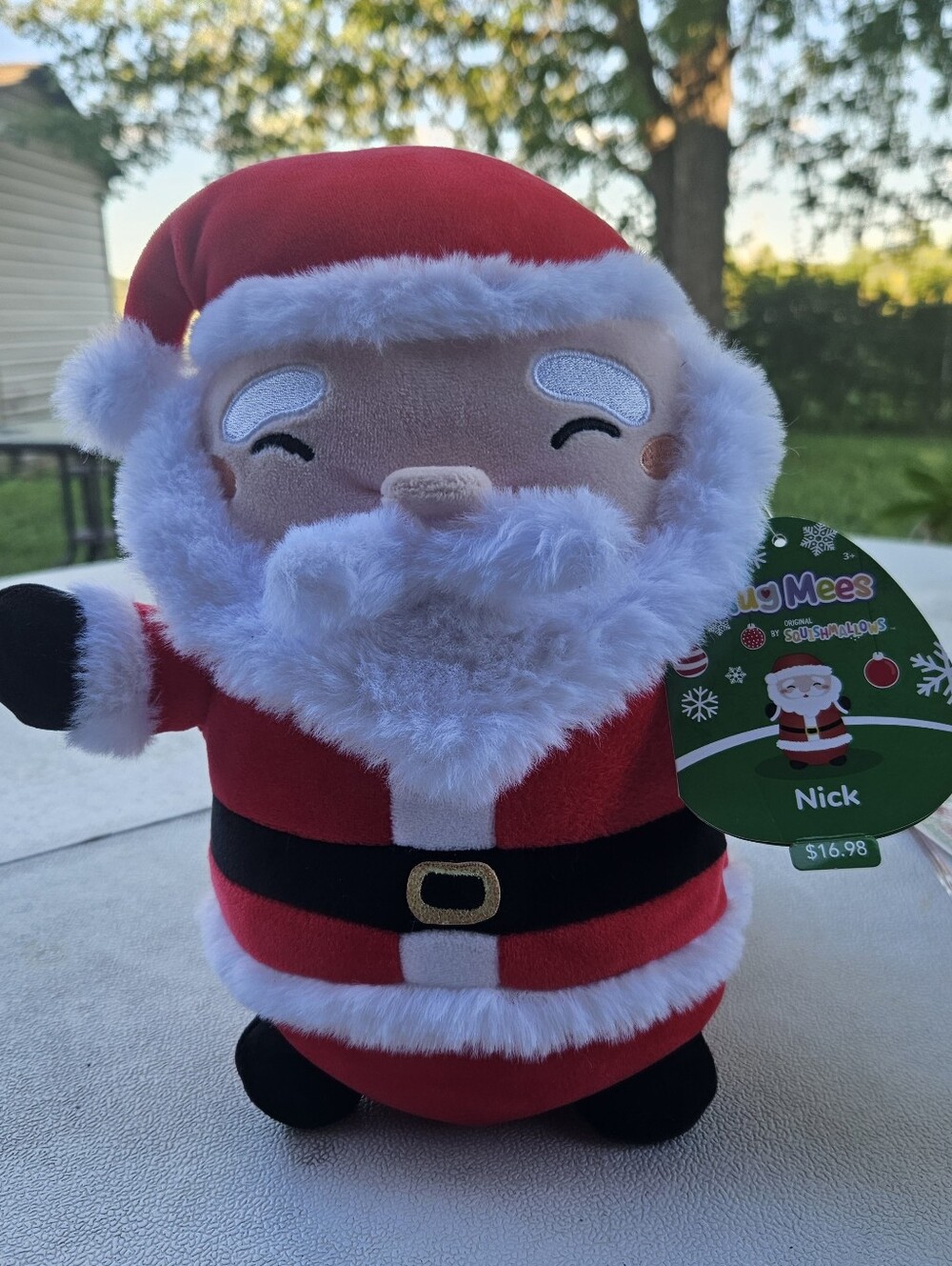 Squishmallows Christmas HugMees 10" Nick the Santa Claus Plush Doll Toy